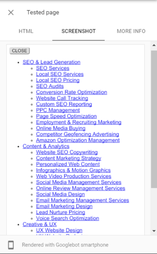 Pesquisa do Google Console Pesquisa visualização e processamento