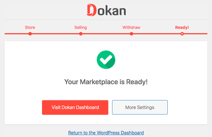 Configuração do dokan completa