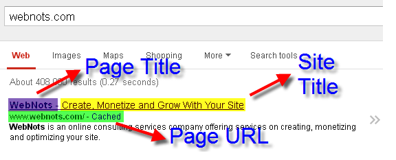 Google Search Results Format
