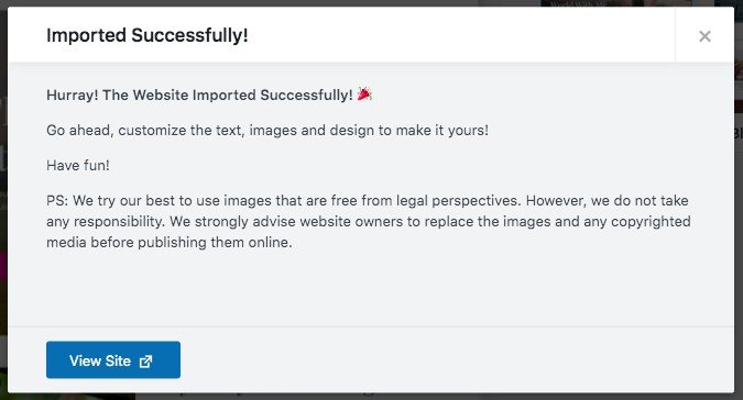 Importação concluída com sucesso