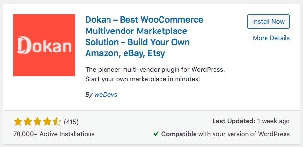 Instalar o Plugin Dokan