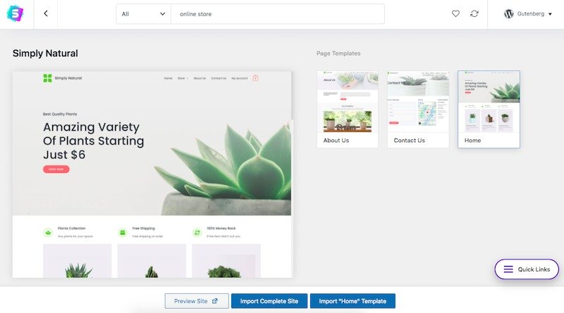 Modelo de inicialização de importação