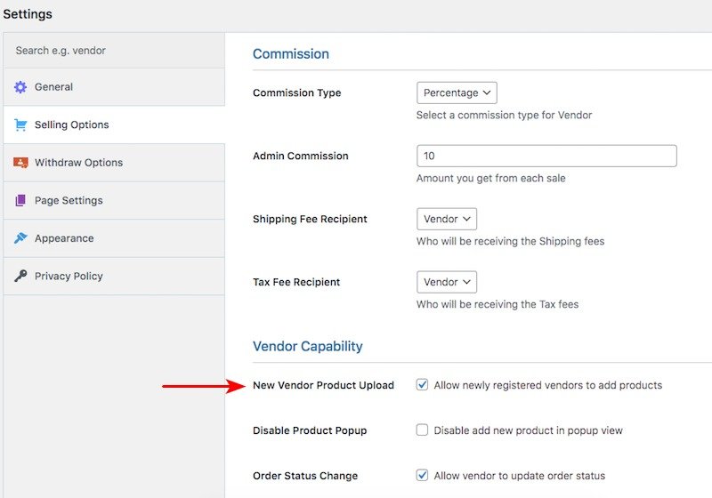 Permitir que fornecedores recém-registrados adicionem produtos