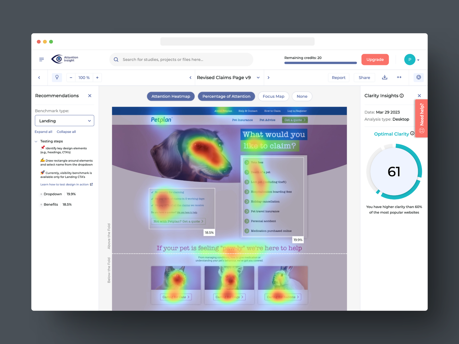 O Attention Insights pode prever onde as pessoas pesquisarão em uma página com 90% a 96% de precisão.