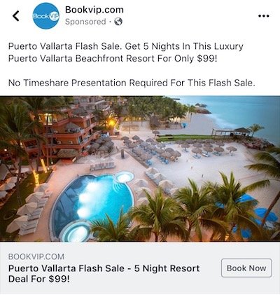 dicas de publicidade de comércio eletrônico no Facebook venda relâmpago de urgência