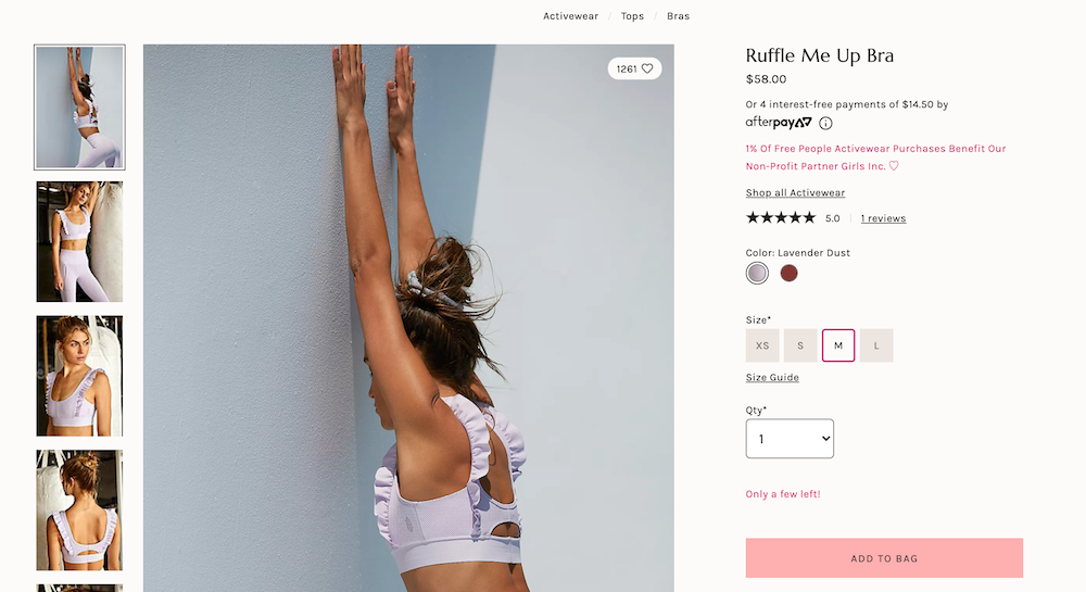 Exemplo de escassez de página de checkout de pessoas gratuitas