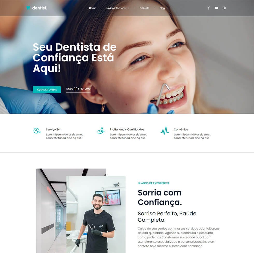 Portfólio Dentista 2 Site Médicos Offweb