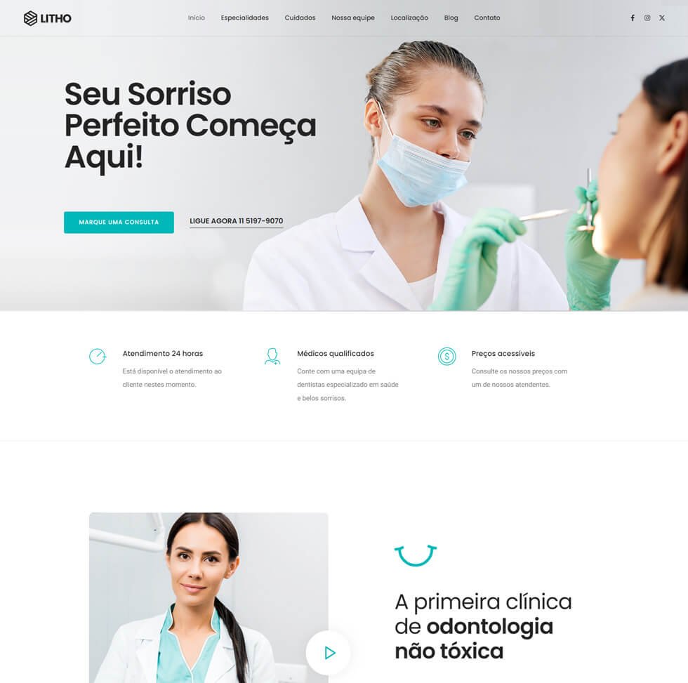 Portfólio Dentista Site Médicos Offweb