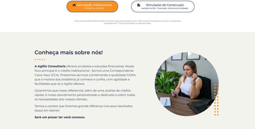 Portfolio Offweb Criação de sites Cliente Agilliz Consultoria 04